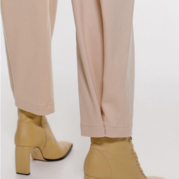 Zara high waisted blush pink wide leg cargo pants - Picture 5 of 15